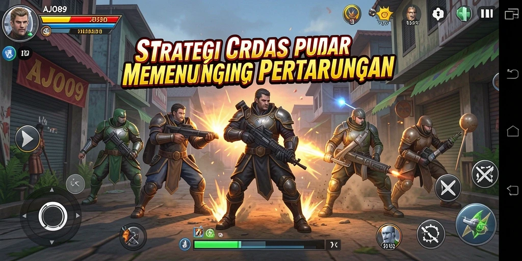 Screenshot AJO89 menampilkan pertarungan strategi yang mendebarkan.