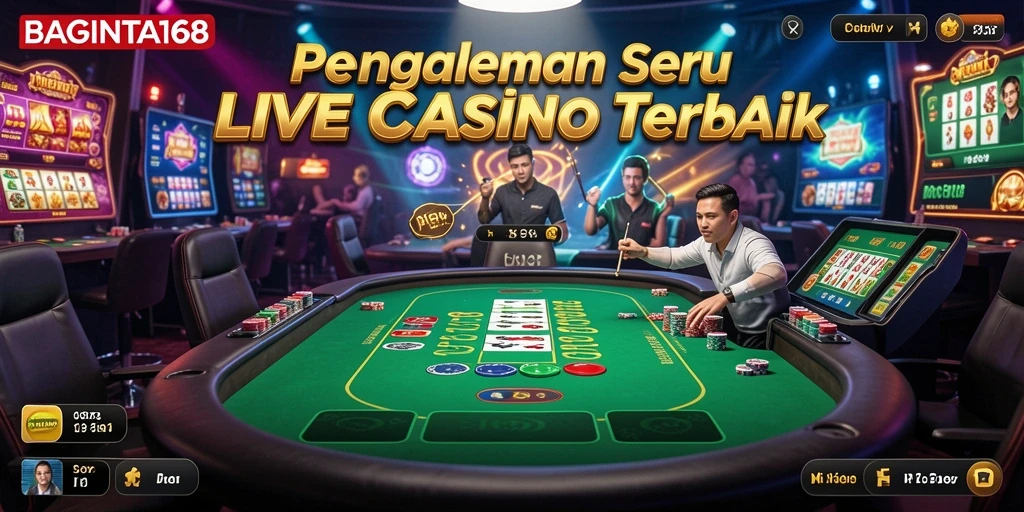 Tampilan gameplay Live Casino yang menggugah selera dan mendebarkan.