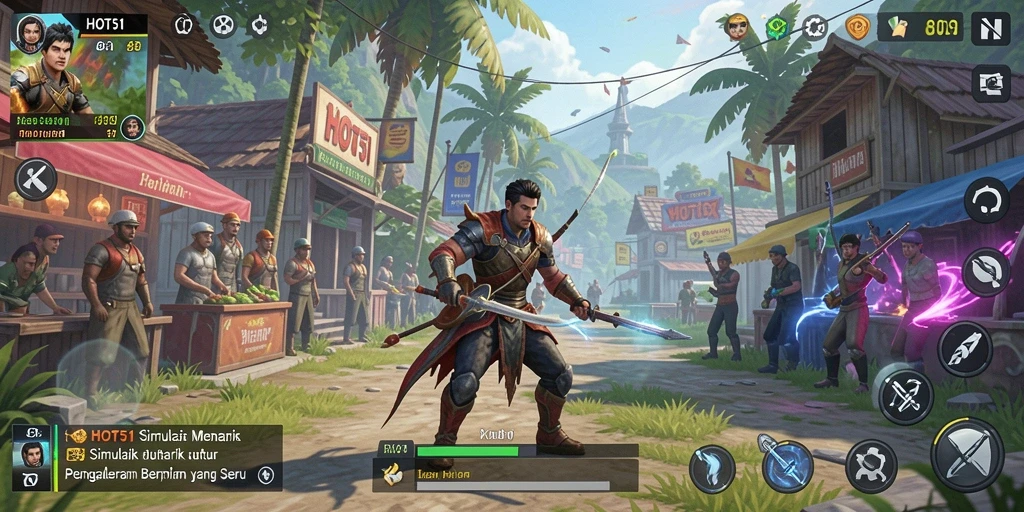 Screenshot yang menunjukkan gameplay menarik dari HOT51.