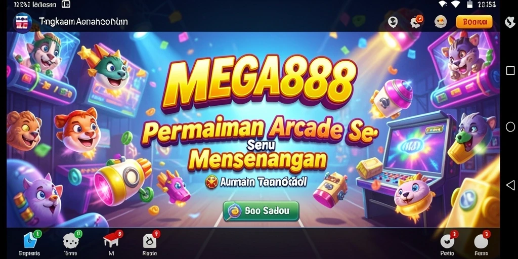 Screenshot gameplay MEGA888 menampilkan aksi seru dan tantangan menarik.