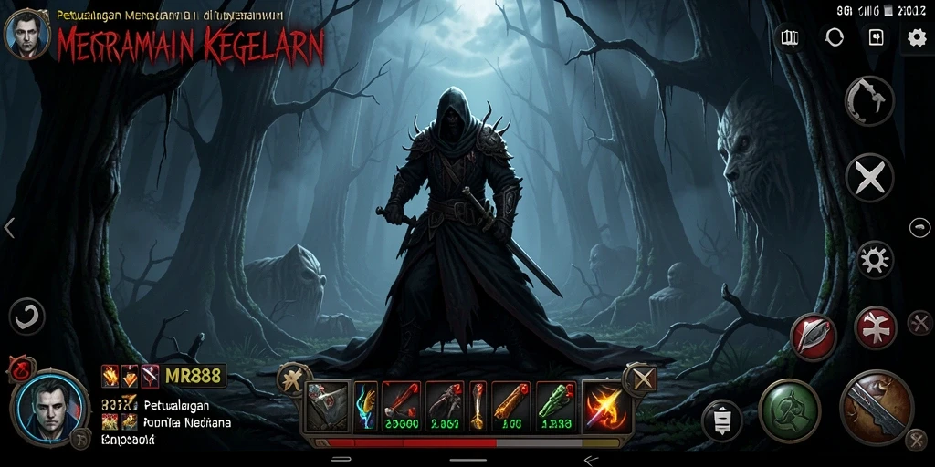 Screenshot dari gameplay yang menegangkan dan menyeramkan di MR888.
