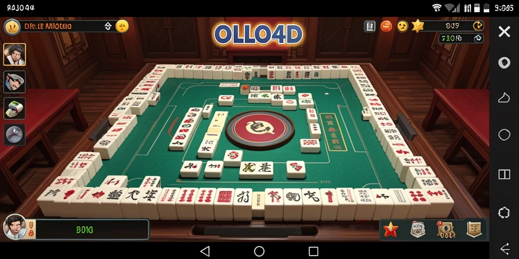 Screenshot gameplay OLLO4D yang menampilkan tantangan Mahjong.