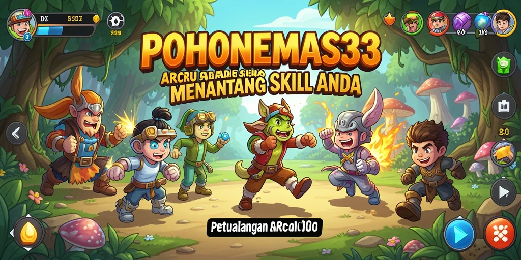 Screenshot utama POHONEMAS33 menampilkan gameplay seru dan penuh warna.