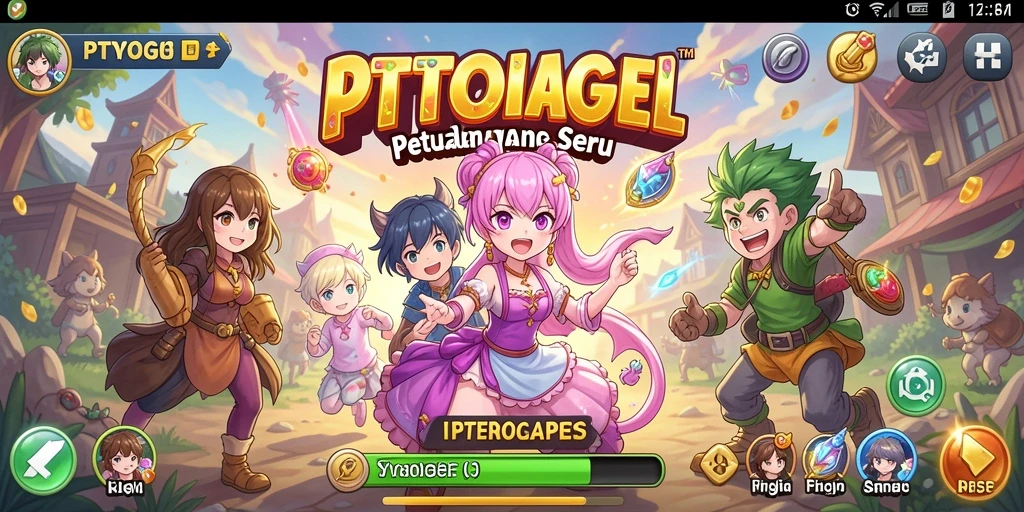 Screenshot utama dari gameplay PTTOGEL yang penuh aksi dan karakter anime.