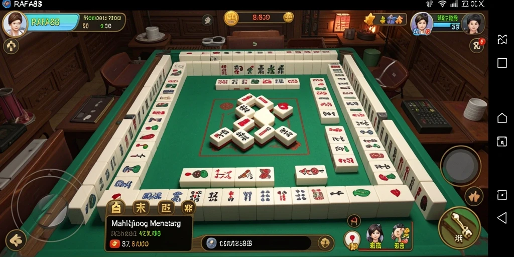 Screenshot utama RAFA88 menampilkan gameplay Mahjong yang seru dan interaktif.