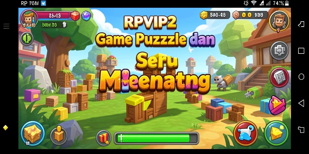 Menampilkan gameplay Puzzle RPVIP2 yang seru dan menantang.