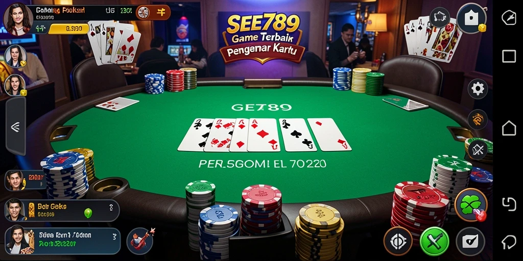 Tampilan menarik gameplay poker di SEE789.