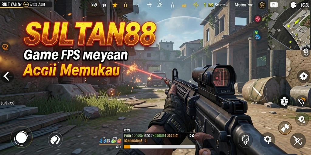 Tampilan menegangkan dari gameplay FPS SULTAN88.