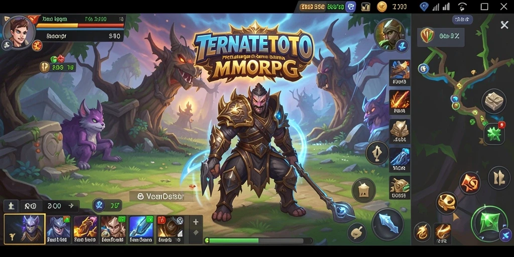 Tangkapan layar menunjukkan aksi seru dalam permainan MMORPG TERNATETOTO.