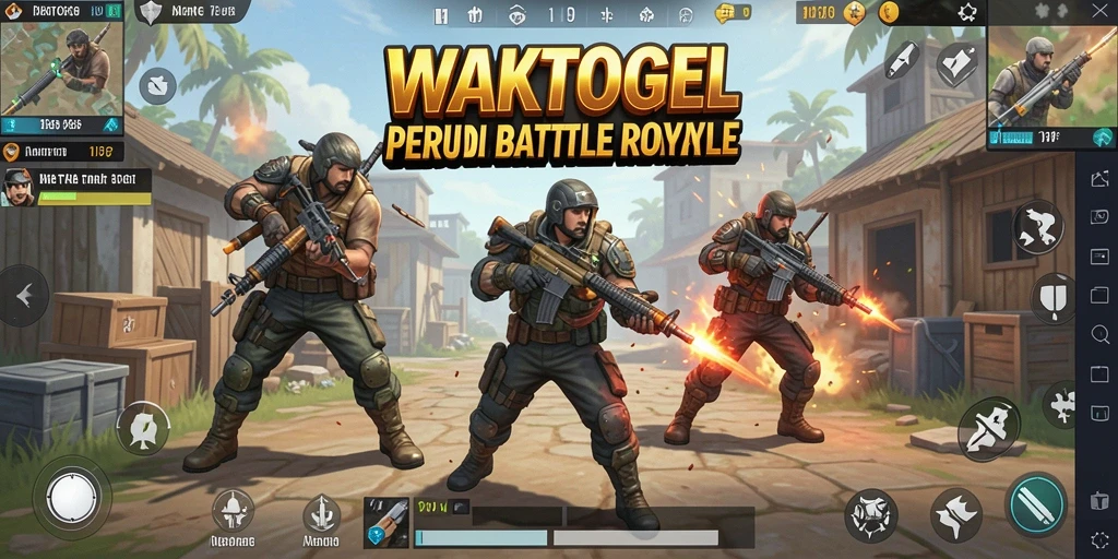 Tangkapan layar menampilkan aksi seru dalam pertarungan Battle Royale.